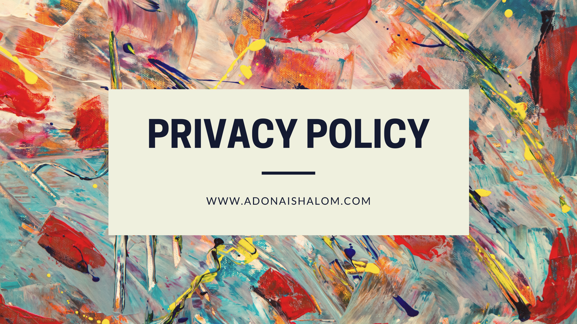 Adonai Shalom privacy policy