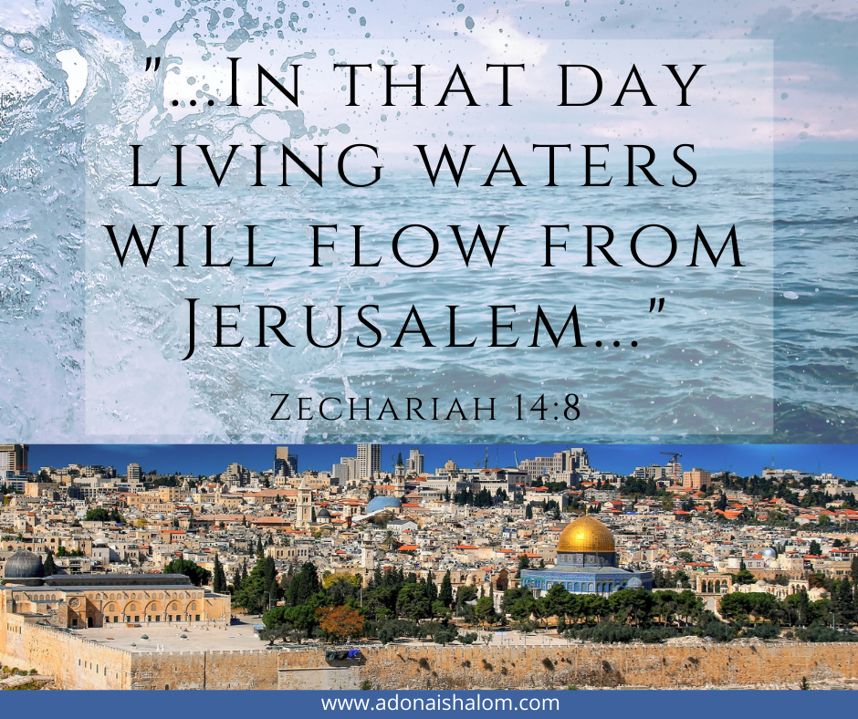 In that day living waters will flow from Jerusalem