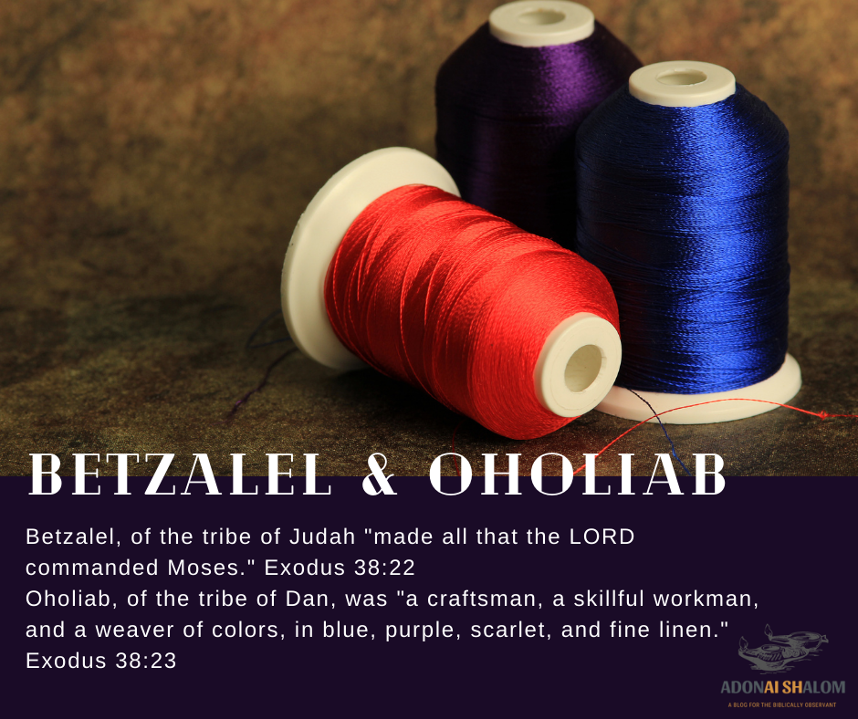 exodus 38 22 23 Betzalel and Oholiab