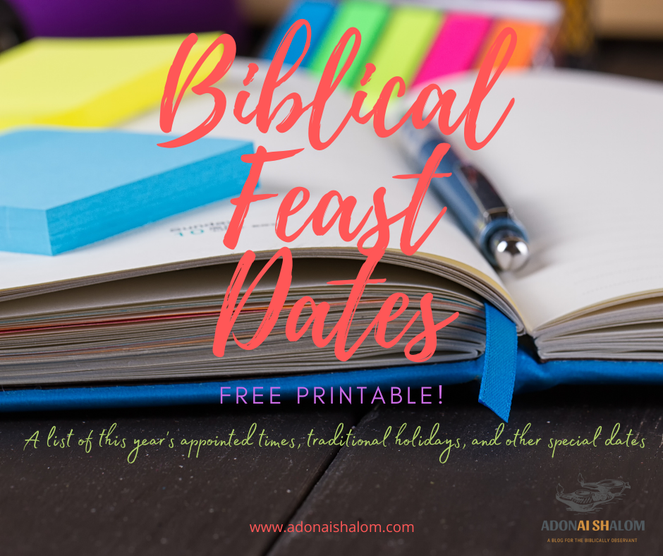 Biblical Feast Dates