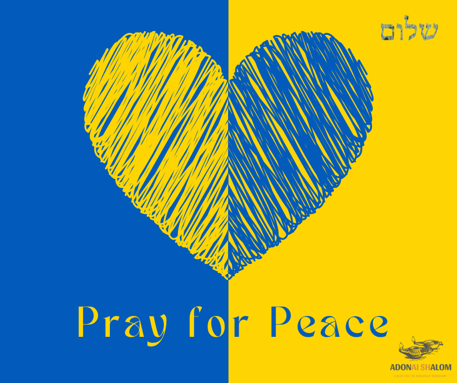 Blue Yellow Ukraine Pray for PeaceShalom