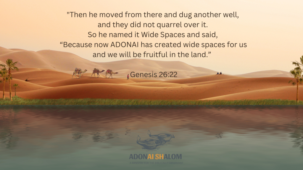 dug well Genesis 26 22 1