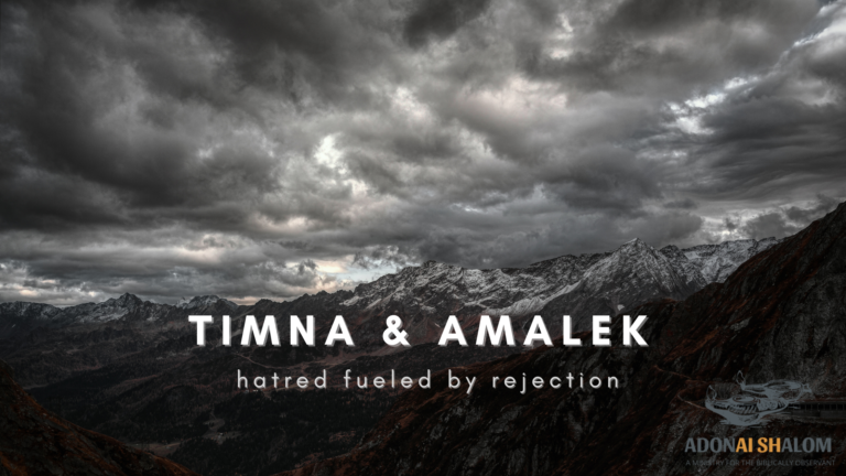 Timna & Amalek: hatred fueled by rejection - Adonai Shalom