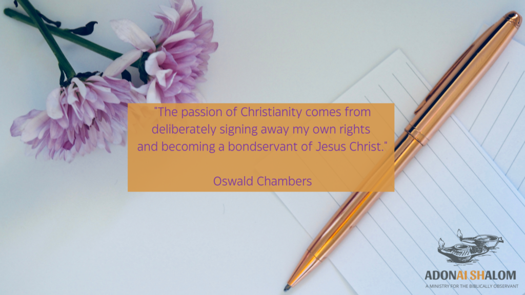 Oswald Chambers deliberate signing away rights
