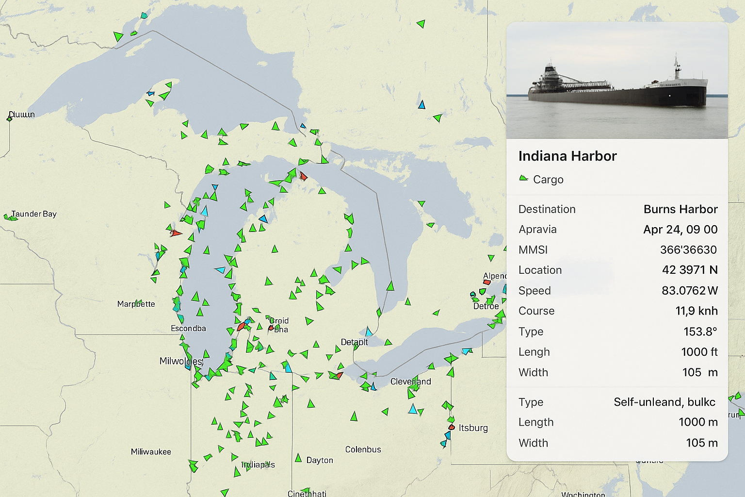 Boatnerd AIS: Real Time Vessel Tracking for Great Lakes Enthusiasts